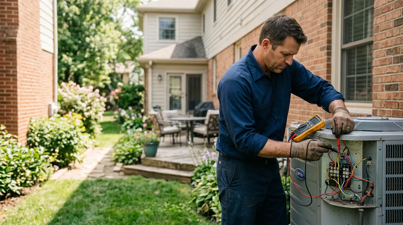 HVAC technician working near Pine Valley, NY